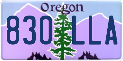 OR license plate 830LLA