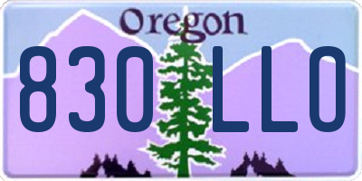 OR license plate 830LLO