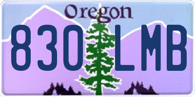 OR license plate 830LMB