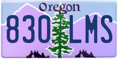OR license plate 830LMS