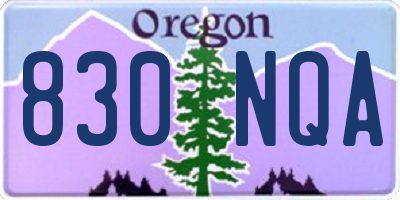 OR license plate 830NQA