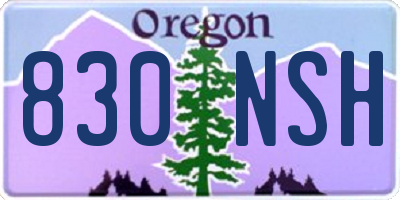 OR license plate 830NSH