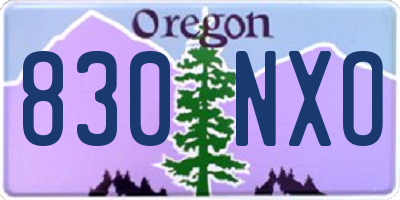 OR license plate 830NXO