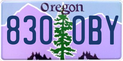 OR license plate 830OBY