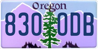 OR license plate 830ODB