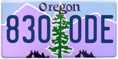 OR license plate 830ODE