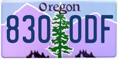 OR license plate 830ODF