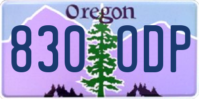 OR license plate 830ODP