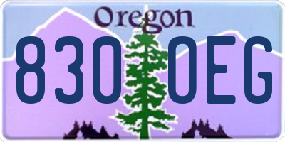 OR license plate 830OEG