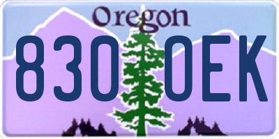OR license plate 830OEK