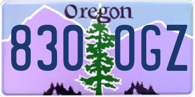 OR license plate 830OGZ