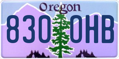 OR license plate 830OHB