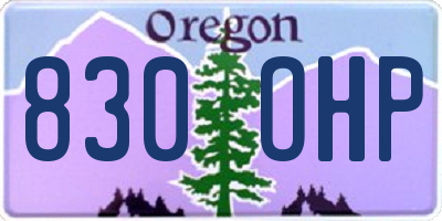OR license plate 830OHP