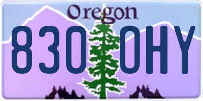 OR license plate 830OHY
