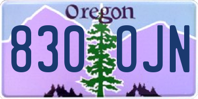 OR license plate 830OJN