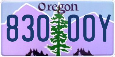 OR license plate 830OOY