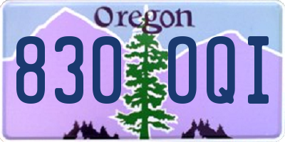 OR license plate 830OQI