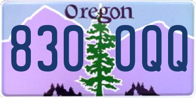 OR license plate 830OQQ