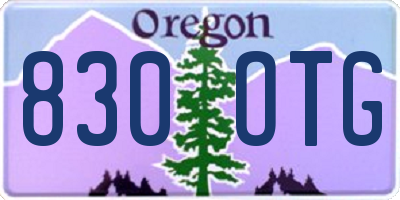 OR license plate 830OTG