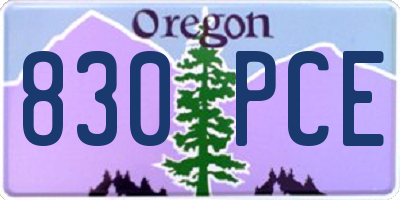 OR license plate 830PCE