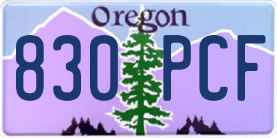 OR license plate 830PCF