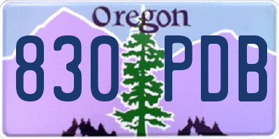 OR license plate 830PDB