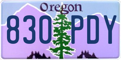 OR license plate 830PDY