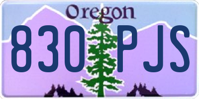 OR license plate 830PJS