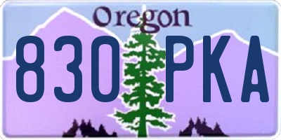 OR license plate 830PKA