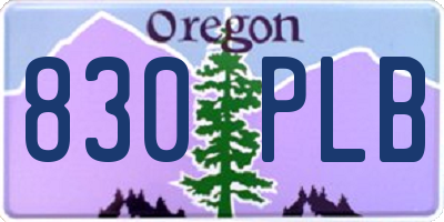 OR license plate 830PLB
