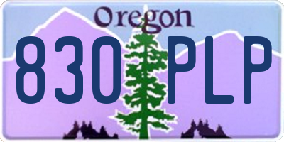 OR license plate 830PLP