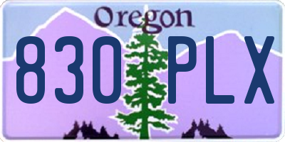 OR license plate 830PLX