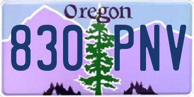 OR license plate 830PNV