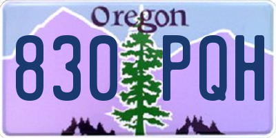 OR license plate 830PQH