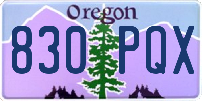 OR license plate 830PQX