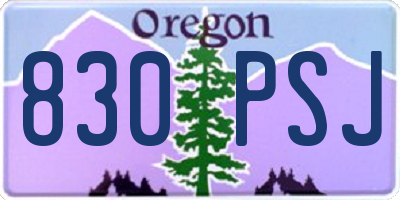OR license plate 830PSJ