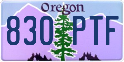 OR license plate 830PTF