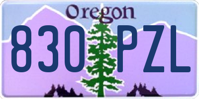 OR license plate 830PZL