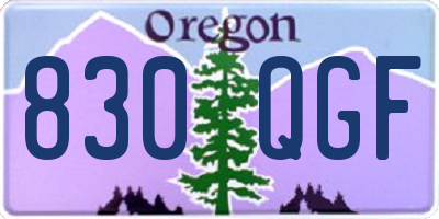 OR license plate 830QGF