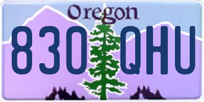 OR license plate 830QHU