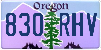 OR license plate 830RHV