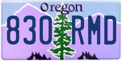 OR license plate 830RMD