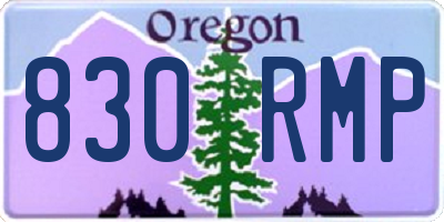 OR license plate 830RMP