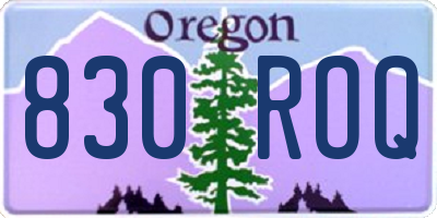 OR license plate 830ROQ