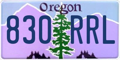OR license plate 830RRL