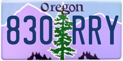 OR license plate 830RRY