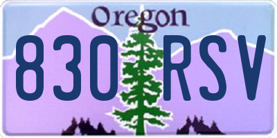 OR license plate 830RSV