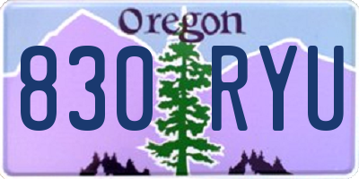 OR license plate 830RYU