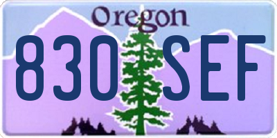 OR license plate 830SEF
