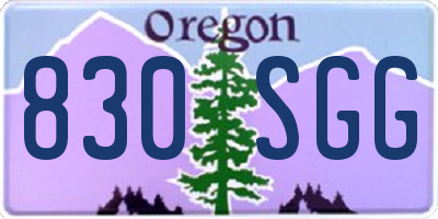 OR license plate 830SGG